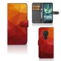 Book Case voor Nokia 7.2 | Nokia 6.2 Polygon Red - thumbnail