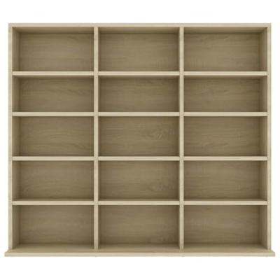 Cd-kast 102x23x89,5 cm spaanplaat sonoma eikenkleurig