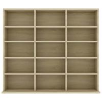 Cd-kast 102x23x89,5 cm spaanplaat sonoma eikenkleurig - thumbnail