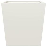 VidaXL Plantenbak 50x50x50 cm staal wit - thumbnail