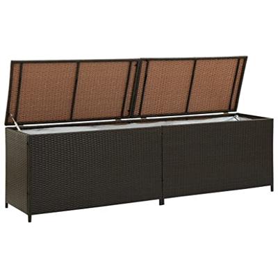 Tuinbox 200x50x60 cm poly rattan bruin Tuinbox 200x50x60 cm poly rattan bruin