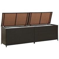 Tuinbox 200x50x60 cm poly rattan bruin - thumbnail