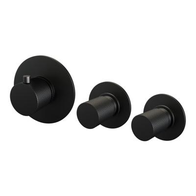 Inbouwthermostaat Brauer Black Carving en 2 Stopkranen Met in- en Afbouwdelen Mat Zwart Inbouwthermostaat Brauer Black Carving en 2 Stopkranen Met in- en Afbouwdelen Mat Zwart