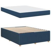 Bedframe met matras met matras Blauw 160 x 200 cm Stof - thumbnail