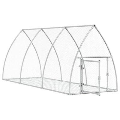 VidaXL Konijnenhok 300x105x120 cm gegalvaniseerd staal zilverkleurig