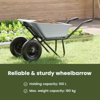 Kruiwagen Zilver en Zwart 137 x 60 x 65,5 cm Staal - thumbnail