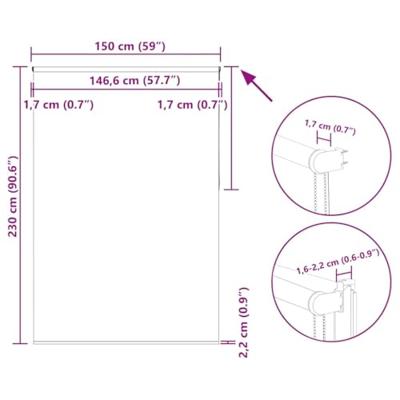 VidaXL Rolgordijn verduisterend 150x230 cm stofbreedte 146,6 cm geel VidaXL Rolgordijn verduisterend 150x230 cm stofbreedte 146,6 cm geel