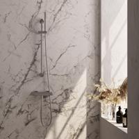 BRAUER Stripe Opbouw Douche Thermostaatkraan - SET 01 - glijstang - staaf handdouche - doucheslang - RVS-kleurig geborsteld PVD 5-NG-345 - thumbnail