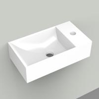 Arcqua Marble Free fontein - 40x22x12cm - kraangat rechts - glans wit WAS105777 - thumbnail