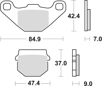 TRW bremsbelag "mcb 519" brake pads sinter mcb 519 si