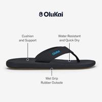 Olukai KI&apos;I Slipper Heren Lava Rock/Bold Blue 42 - thumbnail