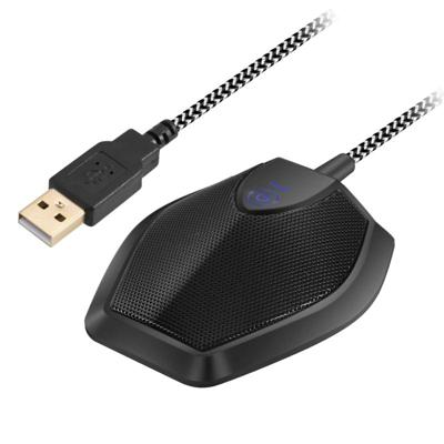 Yanmai G11 vergadering USB Computer Desktop microfoon omnidirectionele condensator Mic microfoon compatibel met PC / Mac voor de Live uitzending van