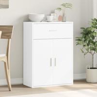 Dressoir 60x30x84 cm bewerkt hout wit - thumbnail