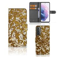 Wallet Case Samsung Galaxy S21 Plus Barok Goud - thumbnail