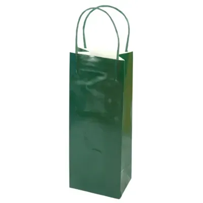 Wijntas met hengsel groen 32 cm | 144 stuks