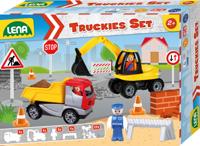 Van Der Doelen Lena - truckies set met graafmachine en kiepwagen - thumbnail