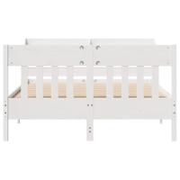 Bedframe zonder matras massief grenenhout wit 160x200 cm - thumbnail