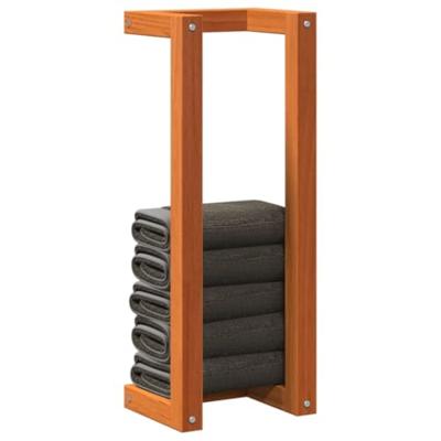 VidaXL Handdoekenrek 23x18x60 cm massief grenenhout wasbruin