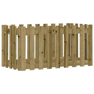 VidaXL Plantenbak verhoogd hekontwerp 100x50x50 cm geïmpregneerd hout