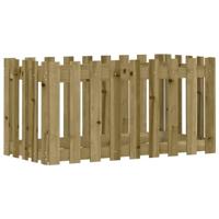 Plantenbak verhoogd hekontwerp 100x50x50 cm gempregneerd hout - thumbnail