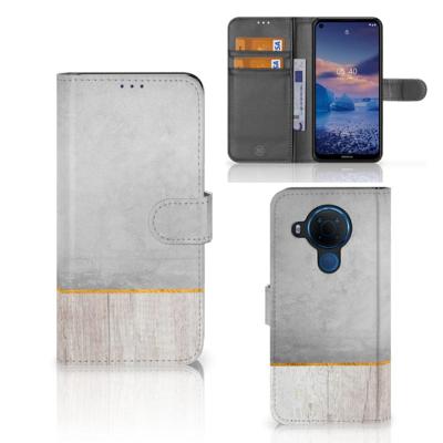 Nokia 5.4 | Book Style Case | Wood Concrete