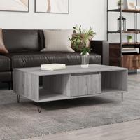 Salontafel 104x60x35 cm bewerkt hout grijs sonoma - thumbnail