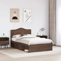Bedframe Bruin Eiken 120 x 190 cm Massief grenenhout - thumbnail