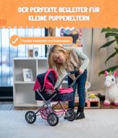 Kleine Poppenwagen Smarty - Vlinders Koraal - thumbnail