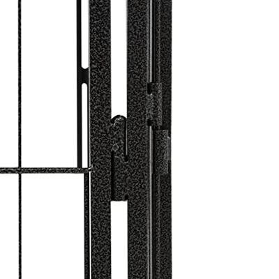 VidaXL Hondenkennel 4 panelen 50 x 100 cm gepoedercoat staal zwart