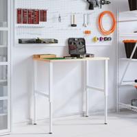 Werkbank rechthoekig 100x60x(71,5-98) cm massief beukenhout - thumbnail