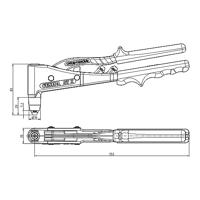 Gesipa Hand-blindklinknageltang | lengte 260 mm | werkbereik 2,4-5 mm | met openingsveer | 1 stuk - 1434042 1434042 - thumbnail