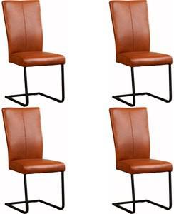 Set van 4 Leren eetkamerstoelen Dare - Echt leer, Industrieel, Comfortabel en kies uit meer dan 150+ kleuren - Ontdek de Vele Leersoorten en Kleuren bij ShopX