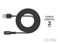 Celly -USB - Type C kabel 2 meter - thumbnail