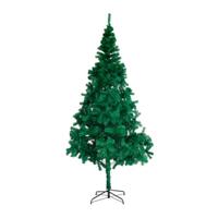 Groene PVC kunstkerstboom 150 cm , 230 punten met standaard - thumbnail