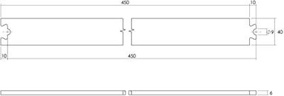 Intersteel Tussenrail 45cm tbv schuifdeursysteem - mat zwart