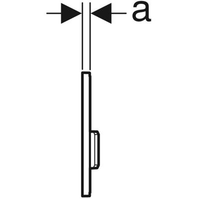 Bedieningsplaat Geberit Type 50 Pneumatisch Sqaure Zandgrijs