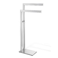 Zack Linea handdoekhouder 80x15x38.5cm staand met 2 armen RVS mat 40377 - thumbnail