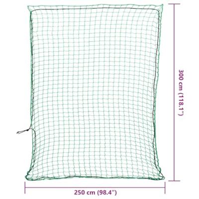 VidaXL Aanhangwagennet elastisch touw 3x2,5 m polypropeen groen
