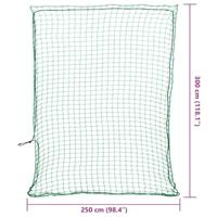 VidaXL Aanhangwagennet elastisch touw 3x2,5 m polypropeen groen - thumbnail