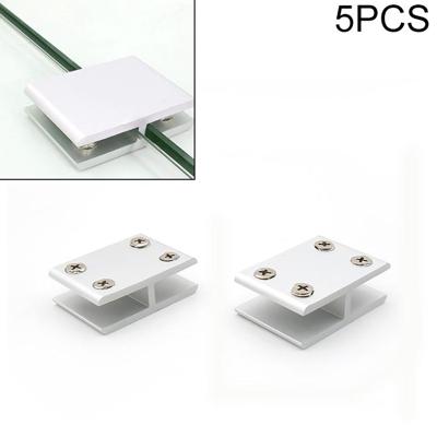 5 STKS aluminiumlegering glas combinatie klem kabinet partitie Fixing clip 180 graden Cliped 8-10mm