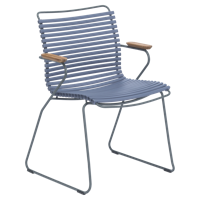 Houe Click Dining tuinstoel met arm Pigeon Blue - thumbnail