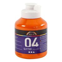 Creativ Company Acrylverf glitter voor kinderen - oranje, 500ml - thumbnail