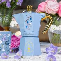 Italiaanse koffiemaker - BIALETTI - Moka Express - Birdgerton Collectie - 6 kopjes - 250 ml - Blauw / Bloemen - thumbnail
