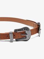 ONLY riem met dubbele gesp Vera cognac - thumbnail