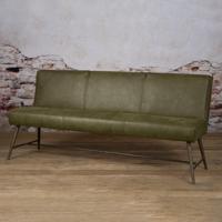 Tower Living Eetkamerbank 'Belmonte' 185cm, kleur groen - thumbnail