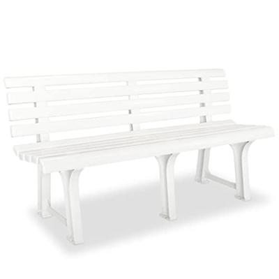 VidaXL Tuinbank 145,5 cm kunststof wit VidaXL Tuinbank 145,5 cm kunststof wit