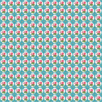 Vaessen Creative • coco-ton katoen stof 45x50cm so cute blauw bloemen motief