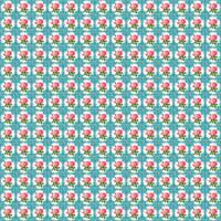 Vaessen Creative • coco-ton katoen stof 45x50cm so cute blauw bloemen motief - thumbnail