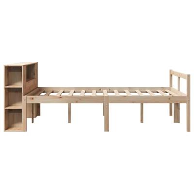 Bed met boekenkast zonder matras massief grenenhout 140x190 cm - thumbnail