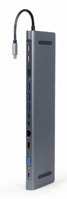 Gembird A-CM-COMBO9-01 USB-C dockingstation Geschikt voor merk (dockingstation): Universeel Gembird A-CM-COMBO9-01 USB-C dockingstation Geschikt voor merk (dockingstation): Universeel